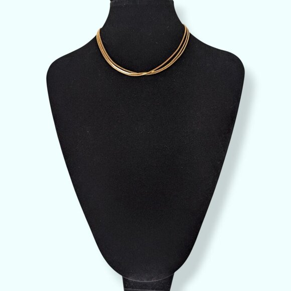 (2/$20) Claire's 3-Strand Snake Chain Choker Necklace - Picture 2 of 5